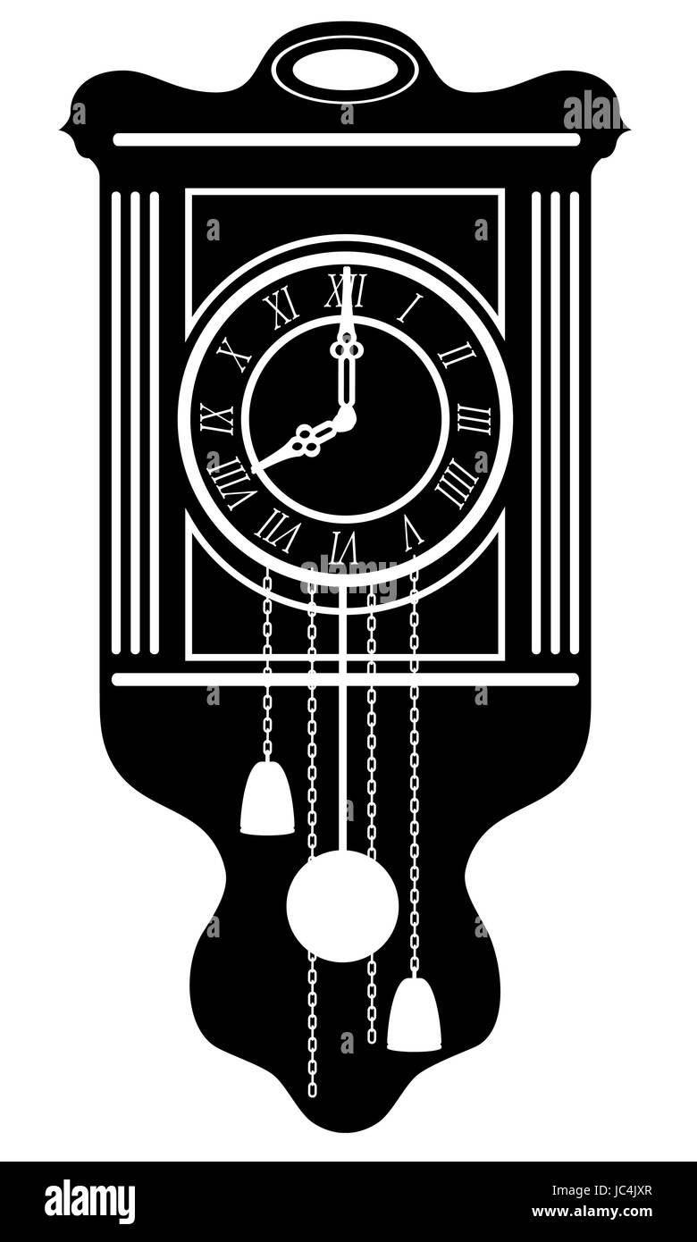 clock old retro vintage icon stock vector illustration black outline