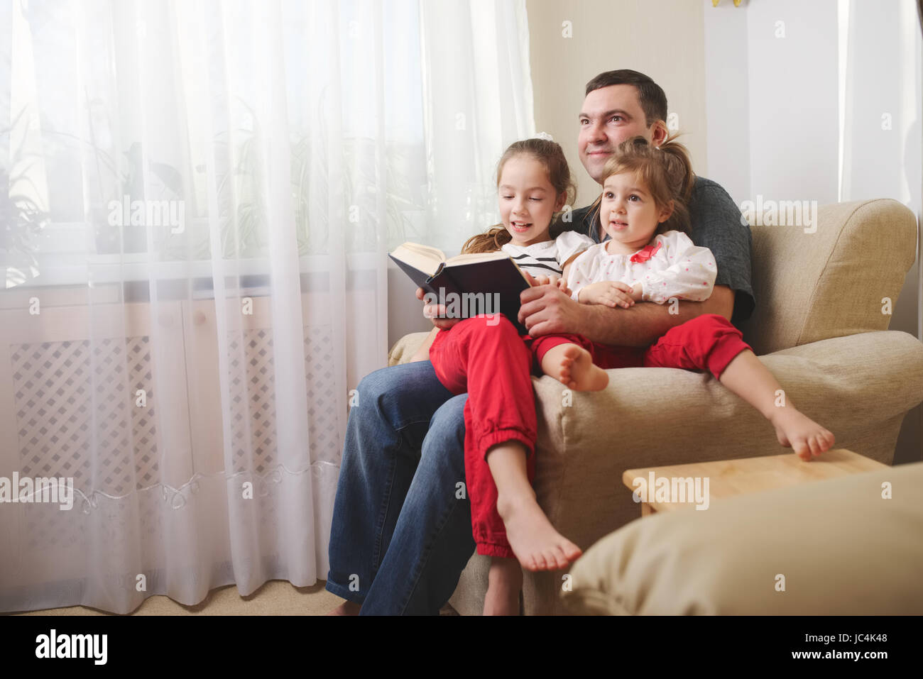 father with daughter at home Stock Photo - Alamy