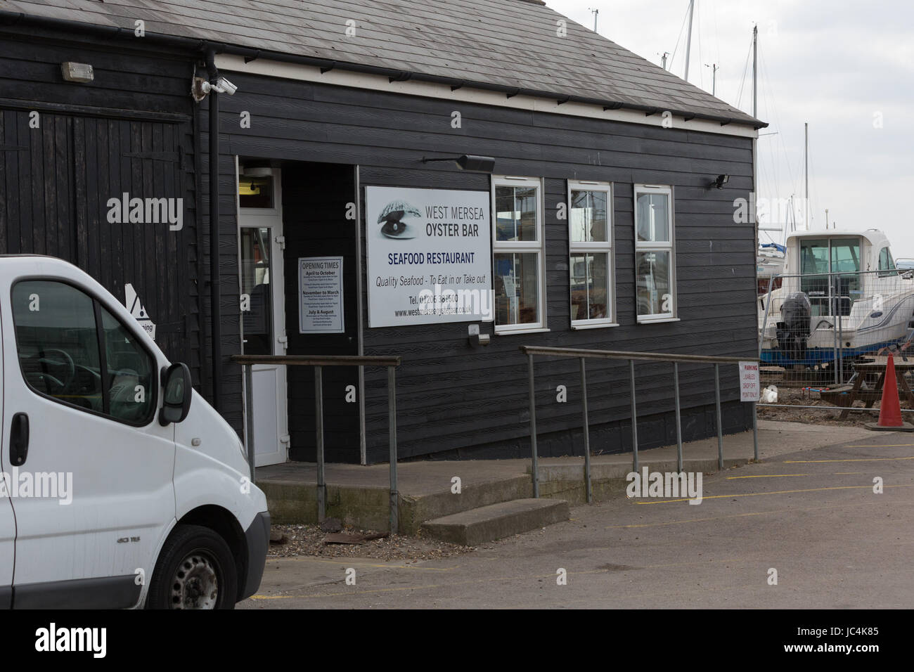 West Mersea Oyster Bar, Seafood restaurant Stock Photo