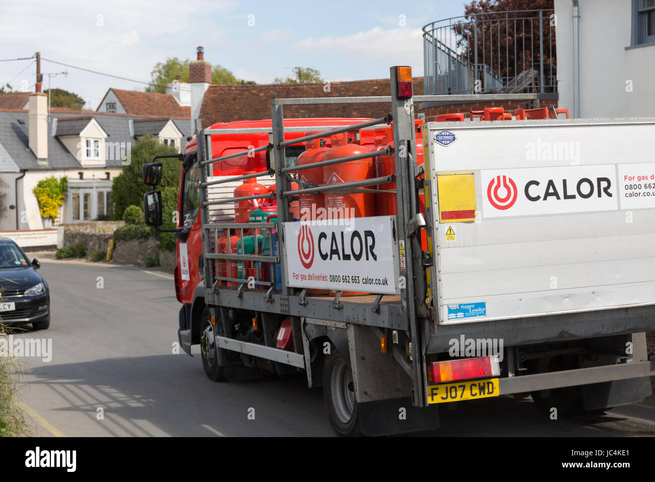 Calor Gas van delivery, West Mersea Stock Photo Alamy