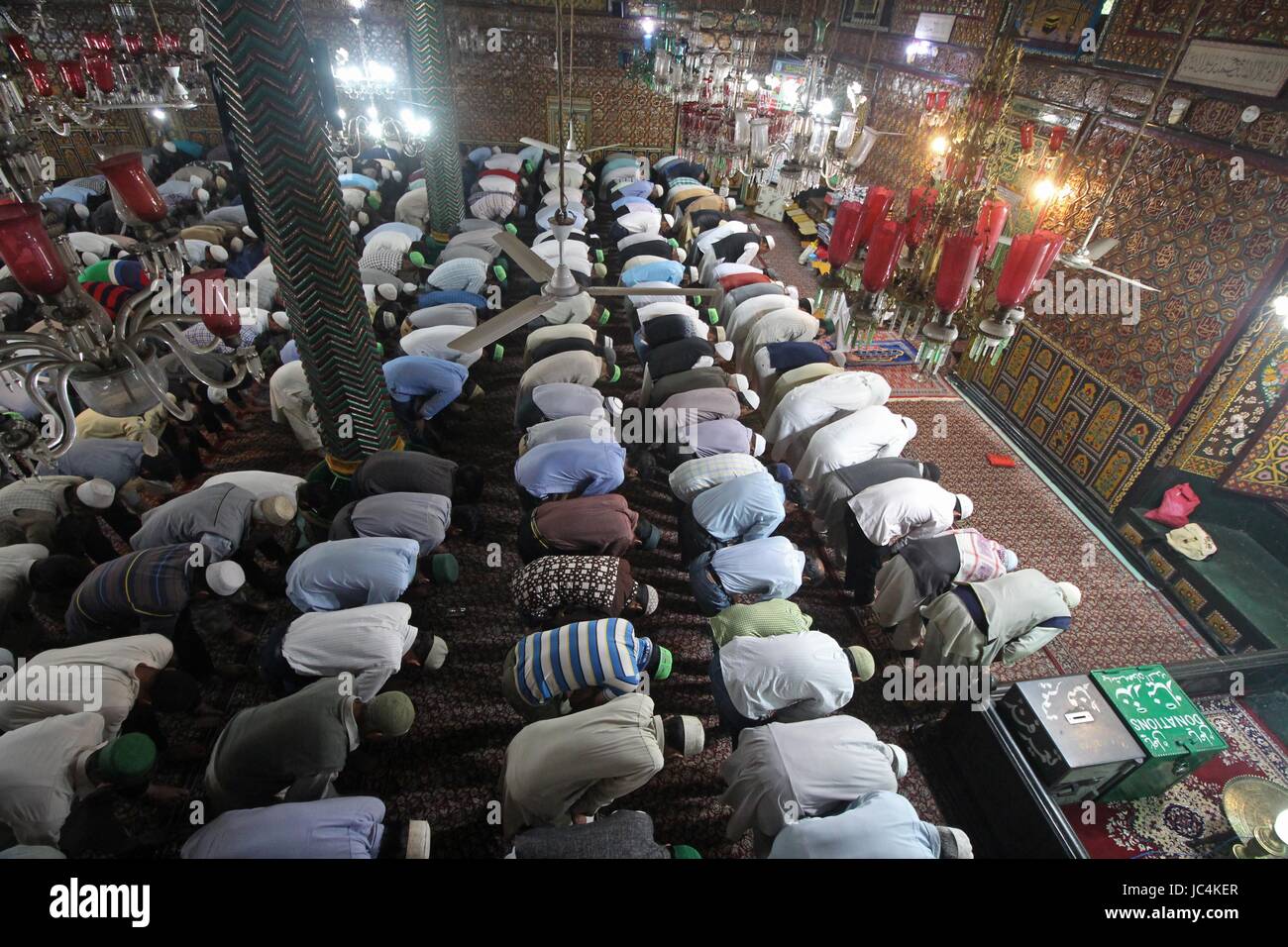 Muslim man prays during the holy month of Ramadan inside a Shah-i ...