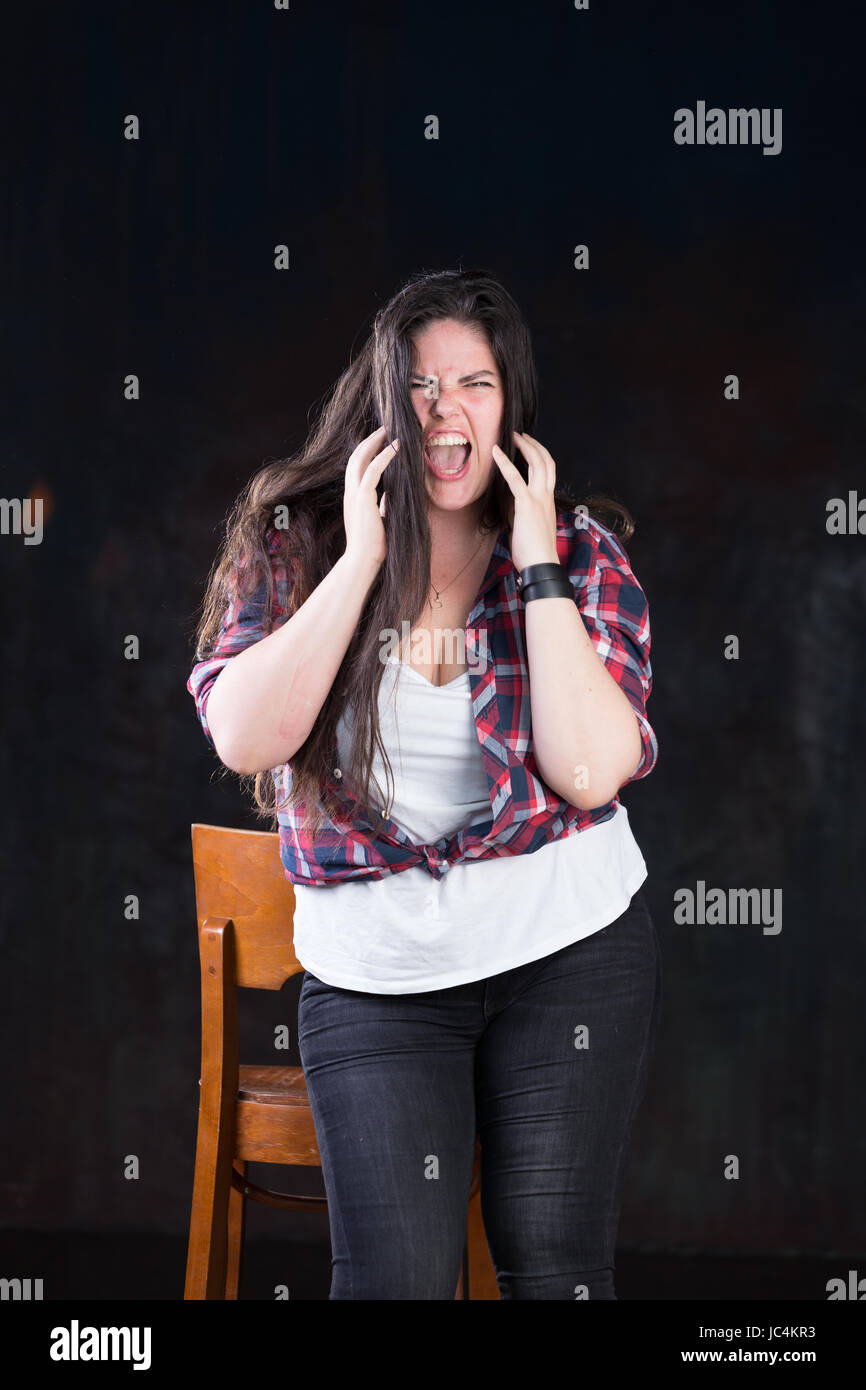 Plus size model jeans hi-res stock photography and images - Alamy