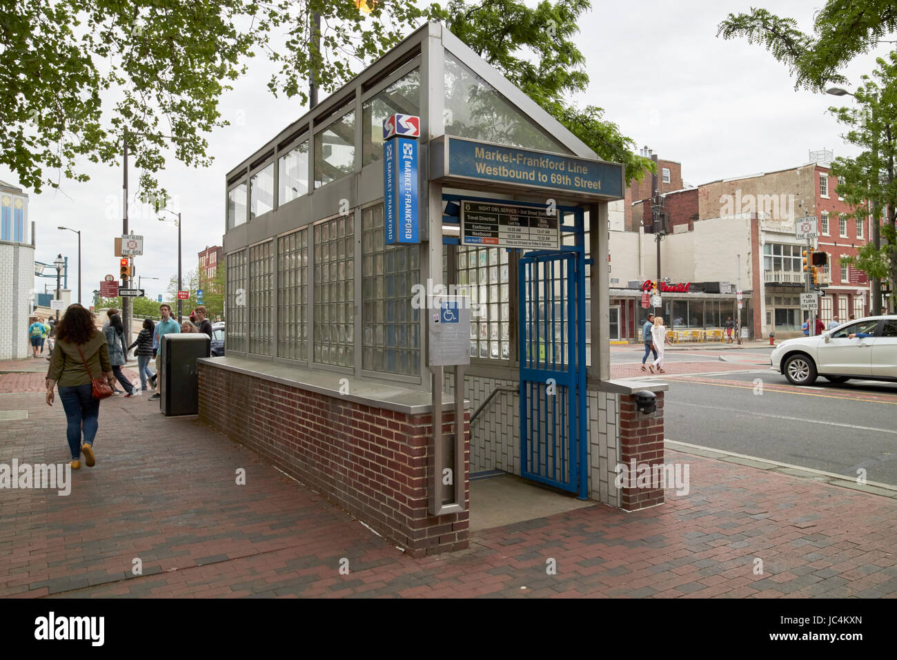 entrance to septa market-frankford line 2nd street station market street Philadelphia USA Stock Photo