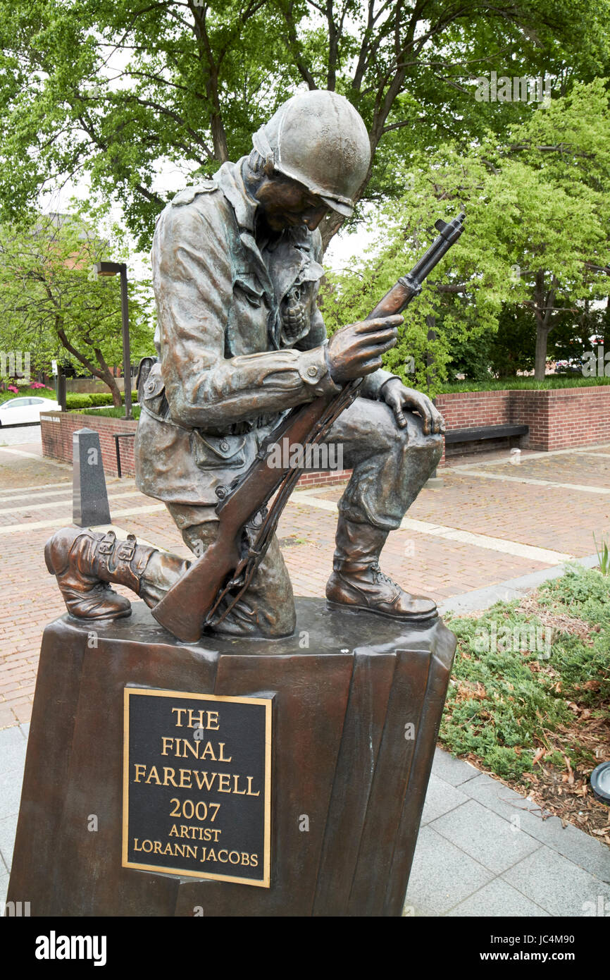 Philadelphia final farewell sculpture at korean war memorial veterans memorial park USA Stock Photo