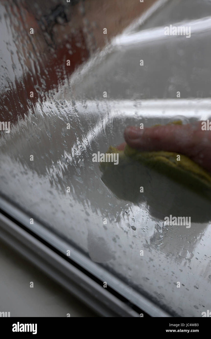 window cleaning Stock Photo