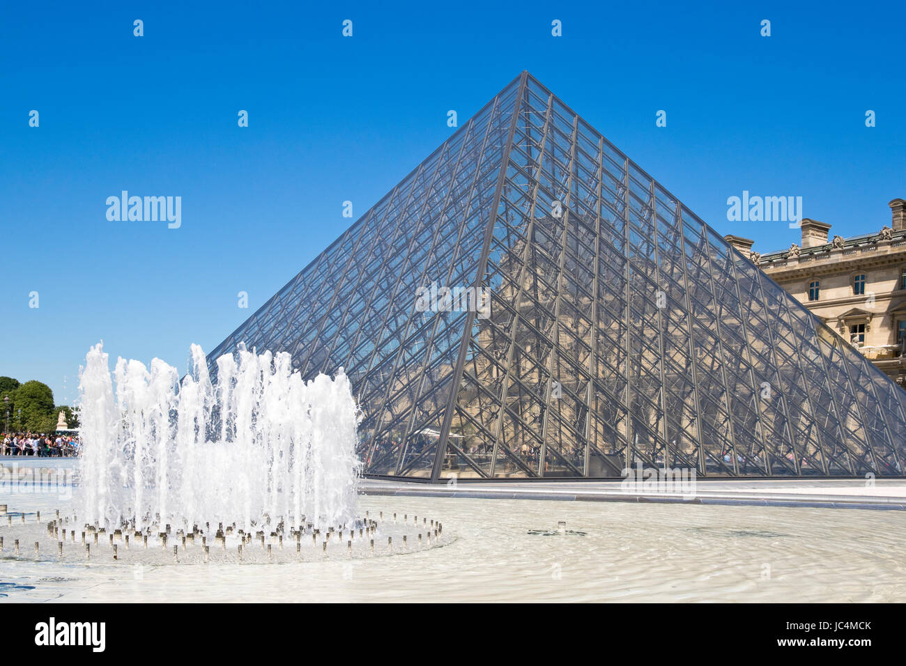 Pyramide du Louvre, Paris, France Stock Photo