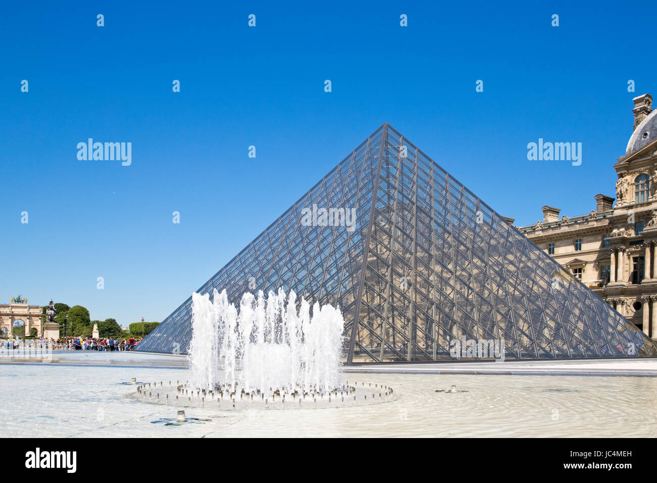 Pyramide du Louvre, Paris, France Stock Photo