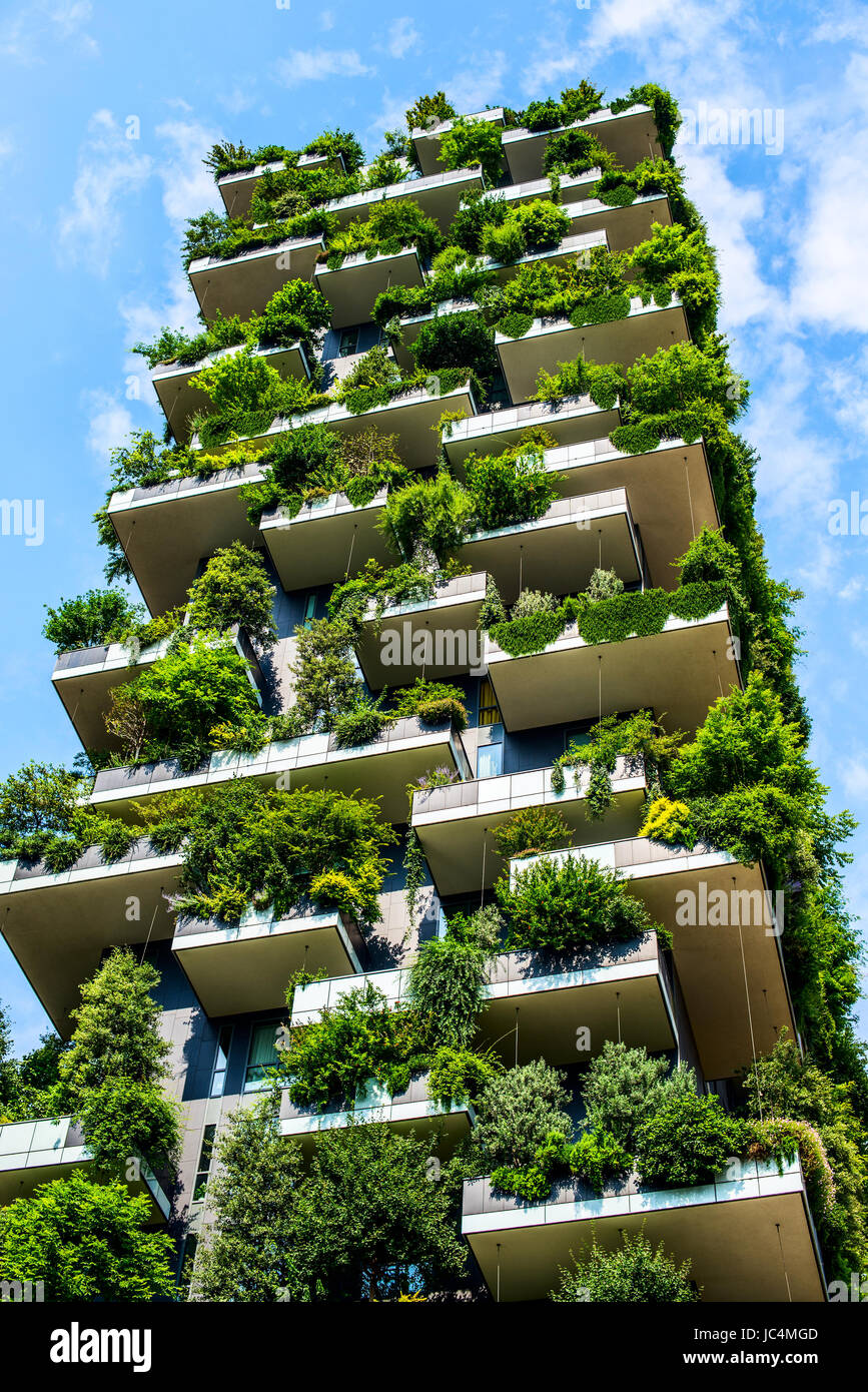 MILAN, ITALY JUNE 12, 2017 Bosco Verticale Vertical Forest