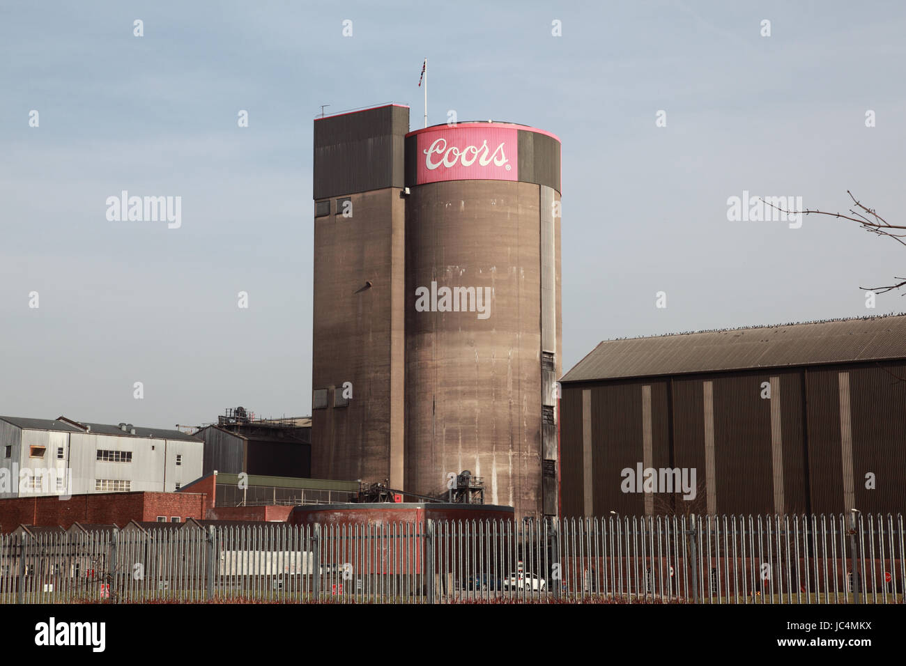 The Shobnall maltings facility belonging to Coors Brewers which was sold in 2015 to the French firm Malteries Soufflet Stock Photo
