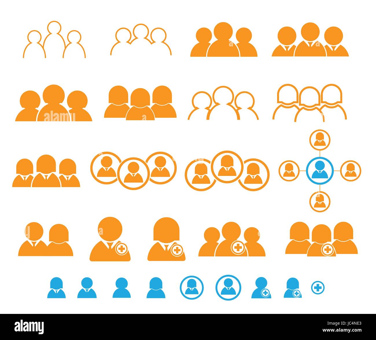 set of people, user, teamwork icon vector illustration Stock Vector ...