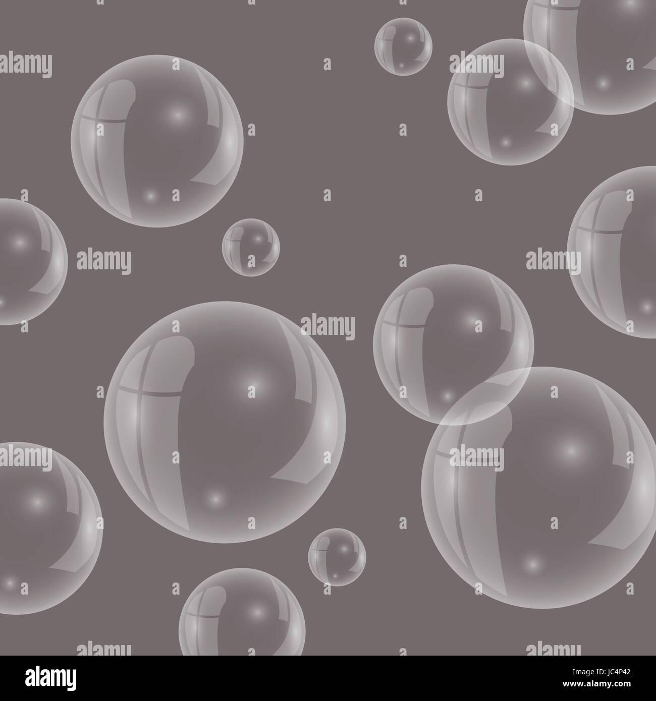 illustration with soap bubbles on a gray background Stock Photo - Alamy