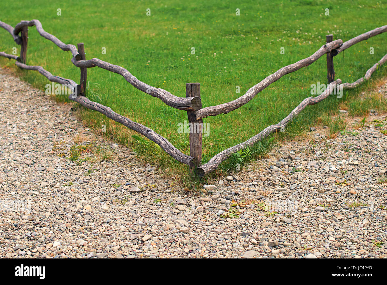 Nice wooden fence Stock Photo Alamy