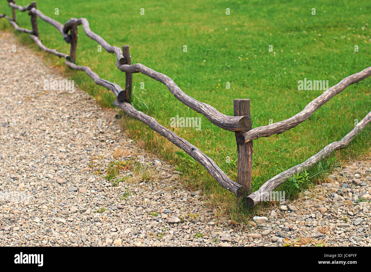 Nice wooden fence Stock Photo Alamy