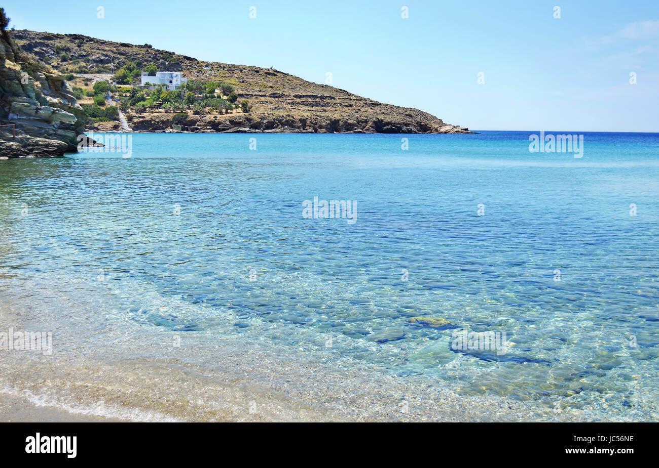 Batsi beach Andros Cyclades Greece Stock Photo Alamy