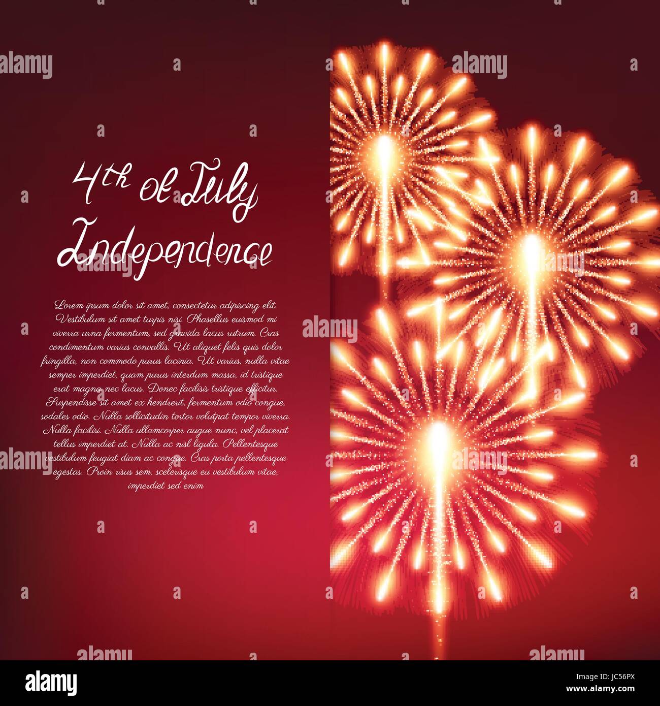 fourth of july greeting poster
