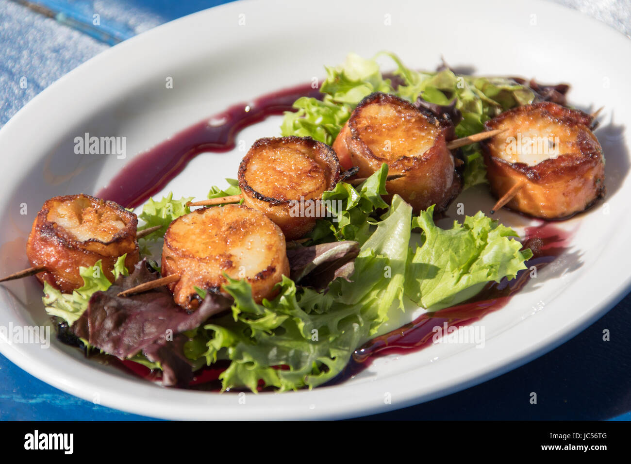 Happy Hour BaconWrapped Digby Scallops, Murphy's Restaurant, Halifax