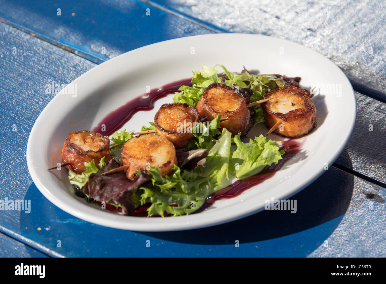 Happy Hour BaconWrapped Digby Scallops, Murphy's Restaurant, Halifax