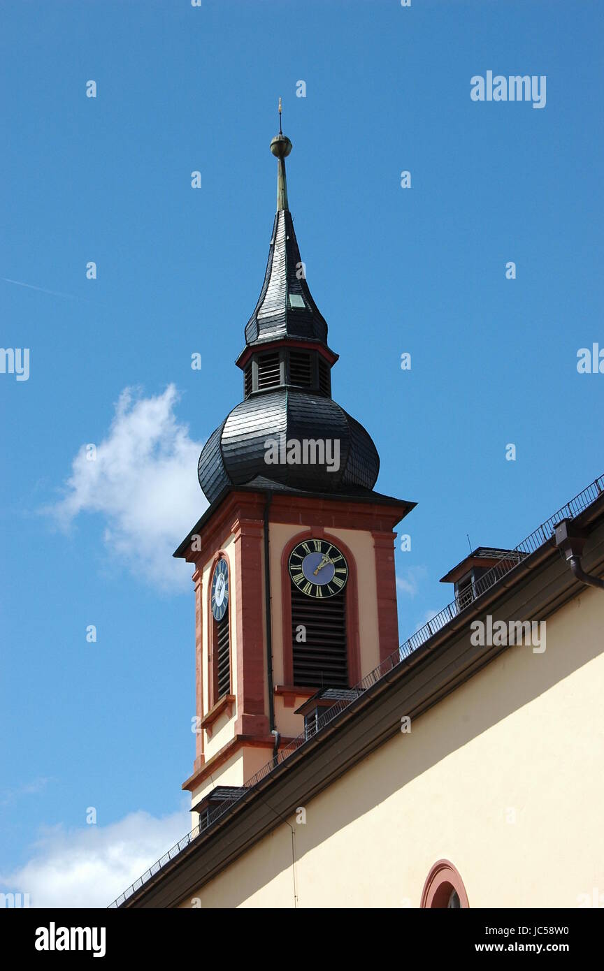 tower of christ church wörth am rhein Stock Photo