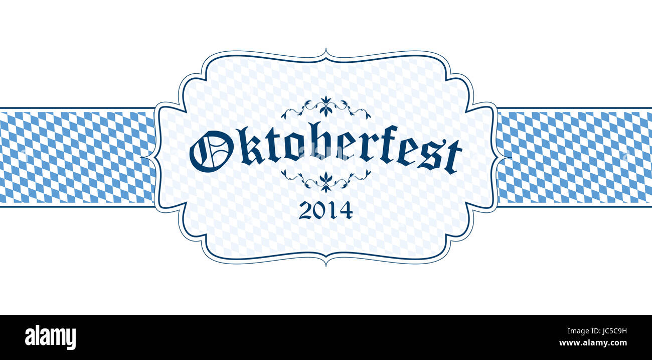 vector of Oktoberfest banner with text Oktoberfest 2014 Stock Photo