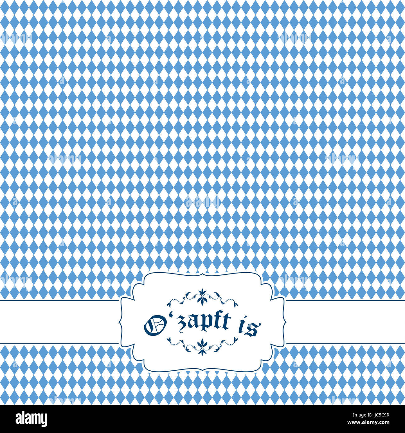 vector of Oktoberfest background with banner and text O'zapft is Stock Photo