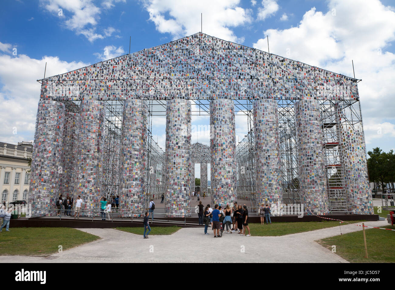 'The Parthenon of Books' by the Argentinian conceptual artist Marta Minujin, documenta 14 exhibition, 2017, Kassel, Germany, Europe Stock Photo