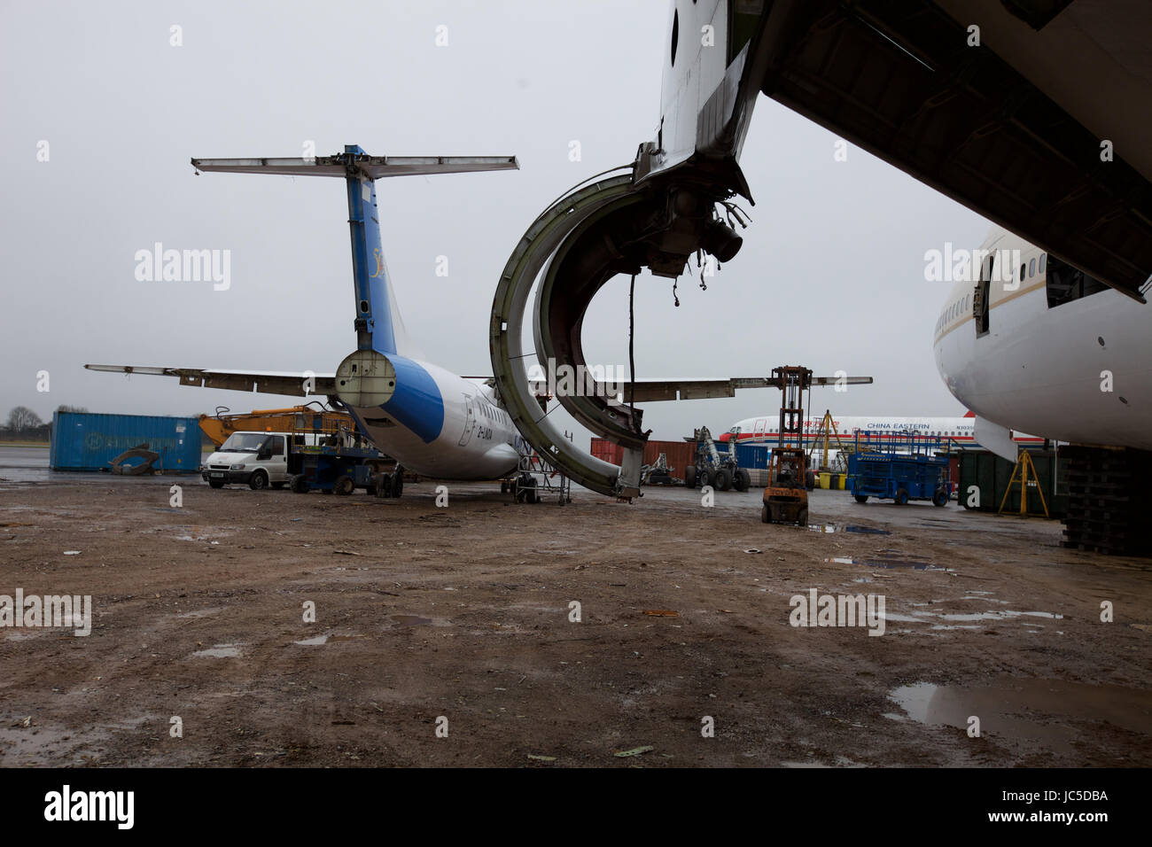 Where passenger aircraft go to die. Airliners are dismantled in the