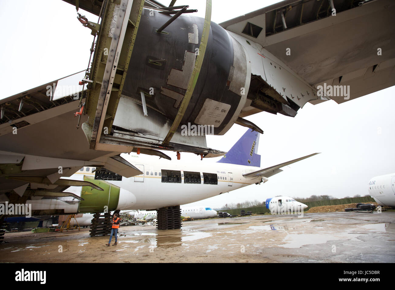 Where passenger aircraft go to die. Airliners are dismantled in the