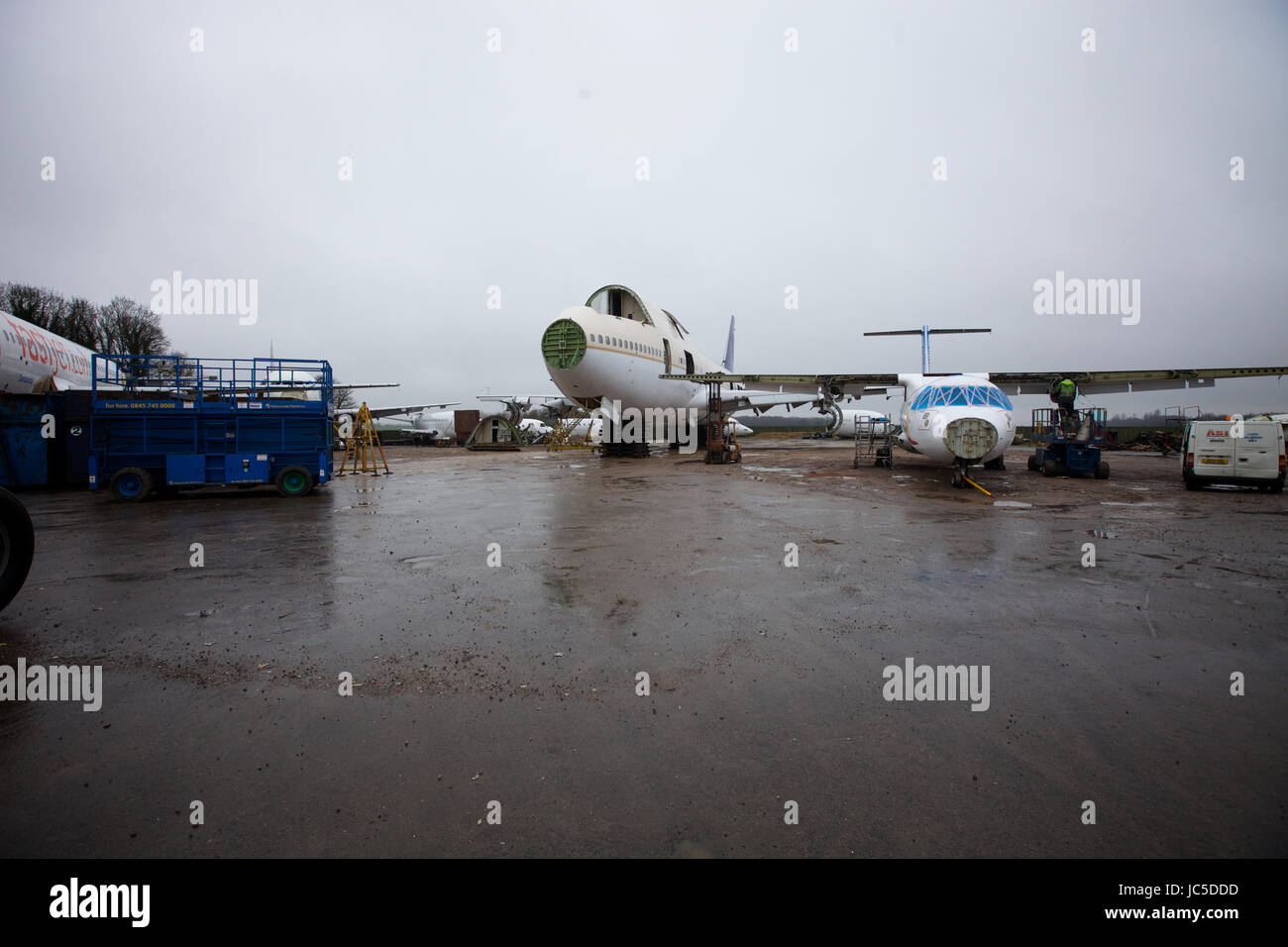 Where passenger aircraft go to die. Airliners are dismantled in the