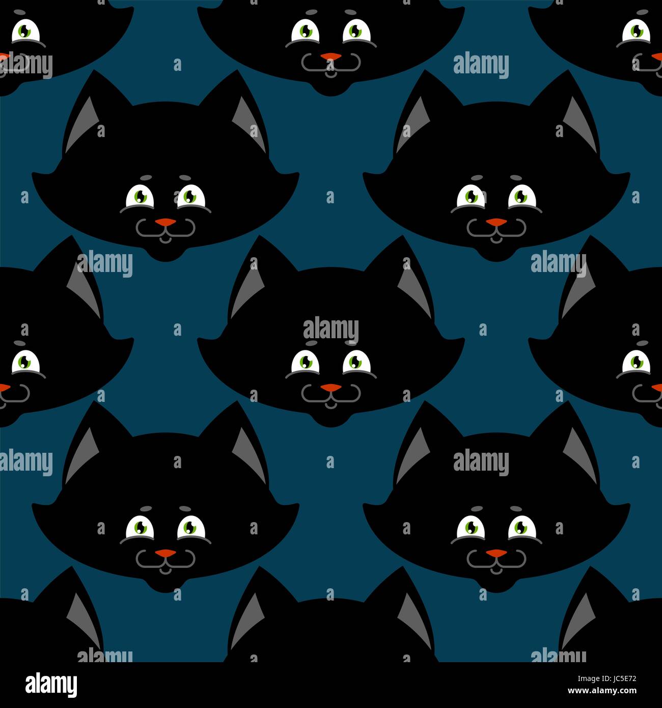 Black Cat seamless pattern. pet ornament. Animal Texture for childrens ...