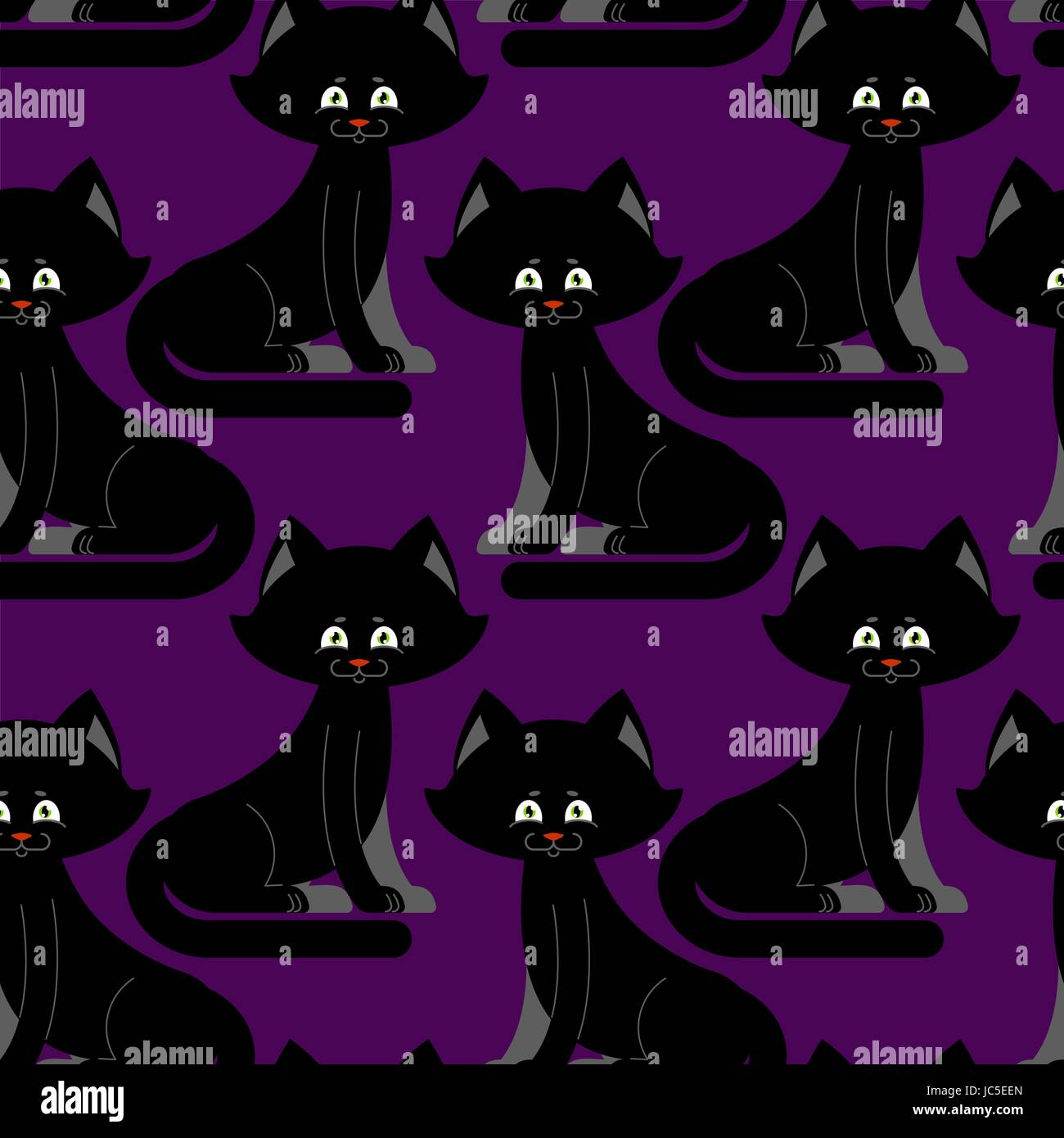 Black Cat seamless pattern. pet ornament. Animal Texture for childrens ...