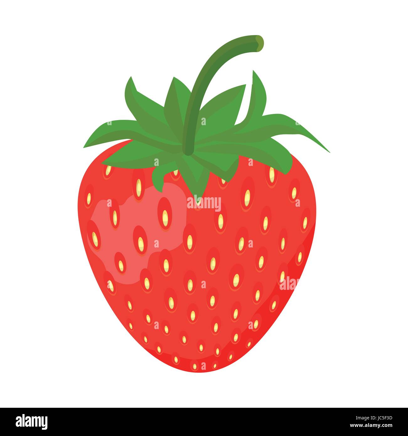 Strawberry Sweet fruit flat style, Strawberry icon isolated on White ...