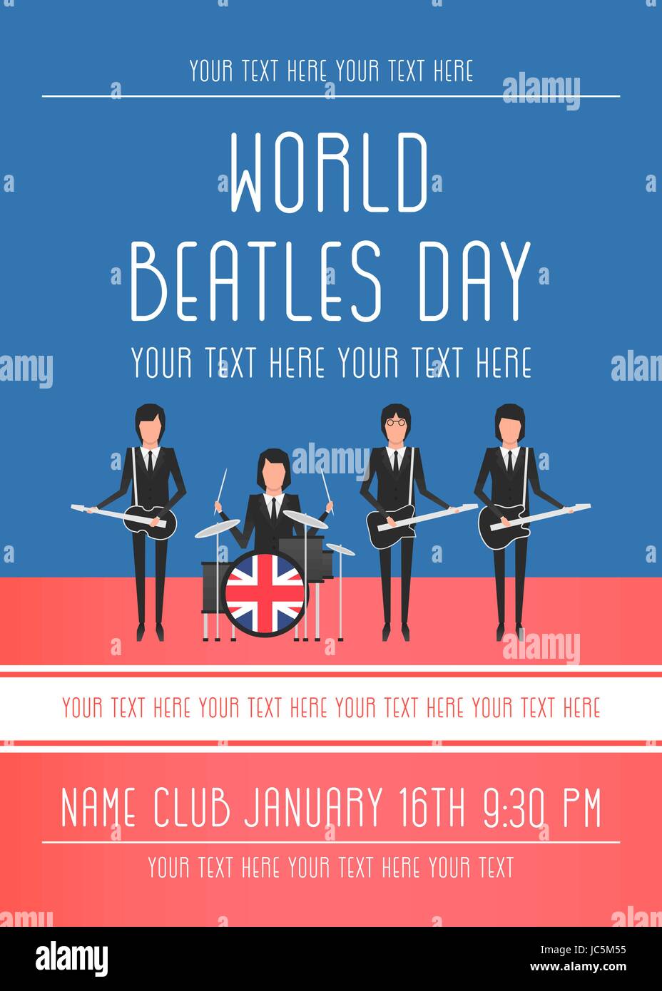 the Beatles band Stock Vector