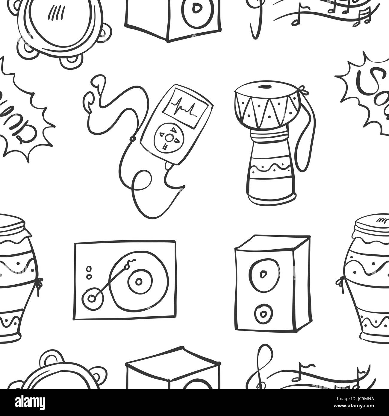 Music doodles hi-res stock photography and images - Alamy