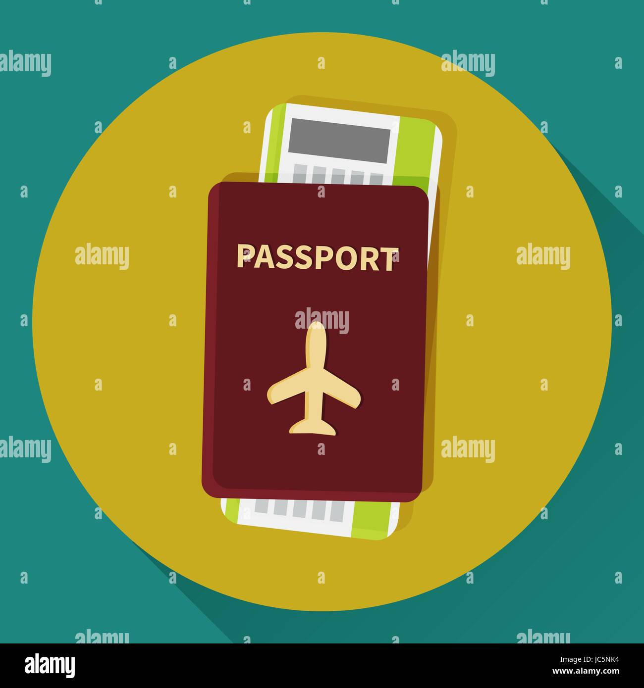 Passport and boarding pass ticket icon Stock Vector Image & Art - Alamy