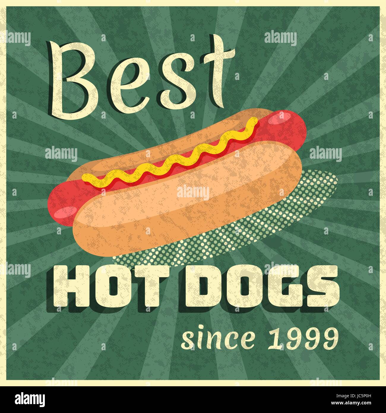 Vector poster for hot dogs ad Stock Vector Image & Art Alamy