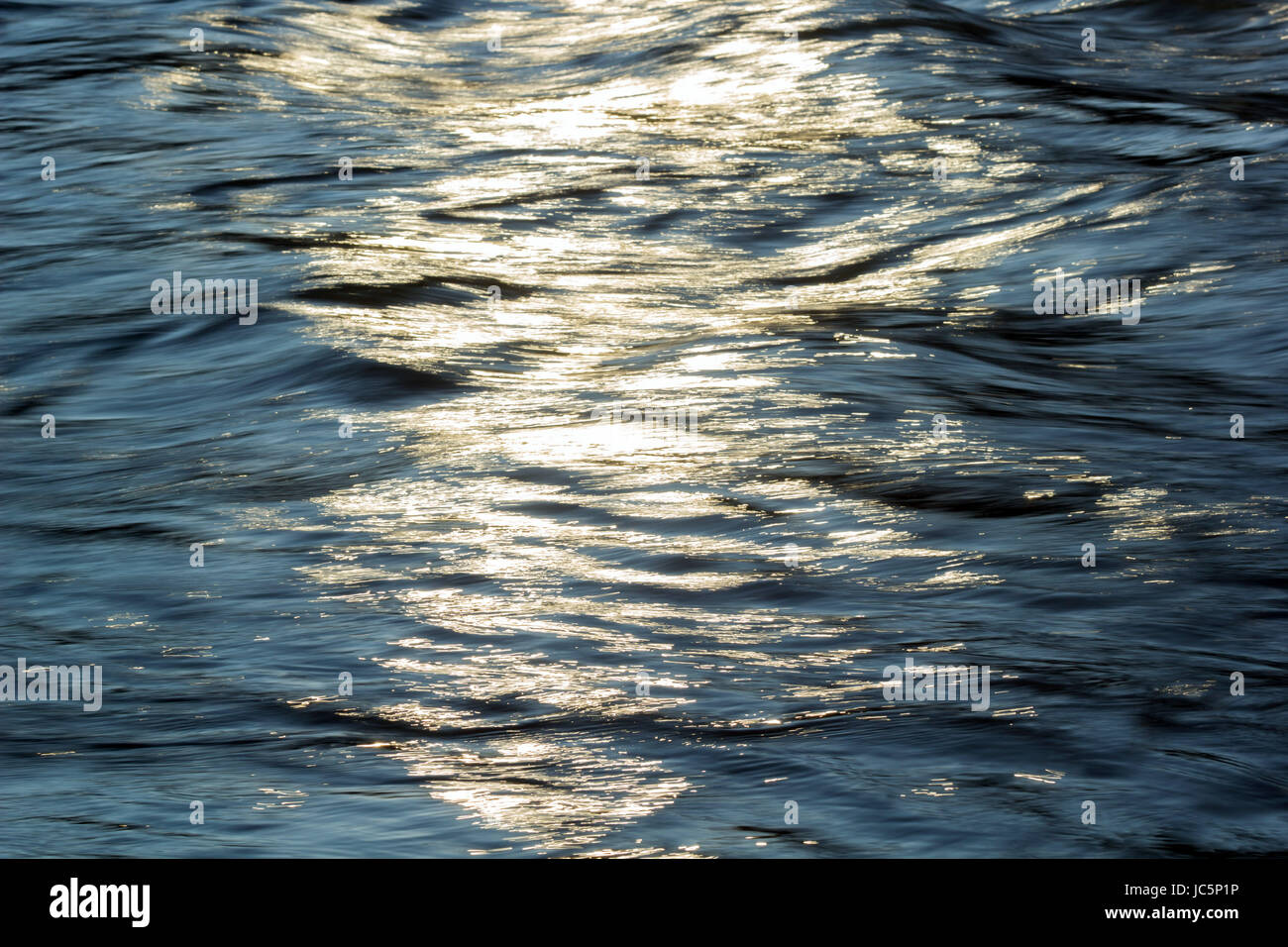 abstract natural background water of the mountain river shot with long exposure Stock Photo