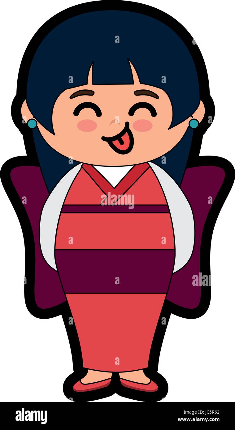 Cute Japanese Girl Cartoon Stock Vector Image And Art Alamy