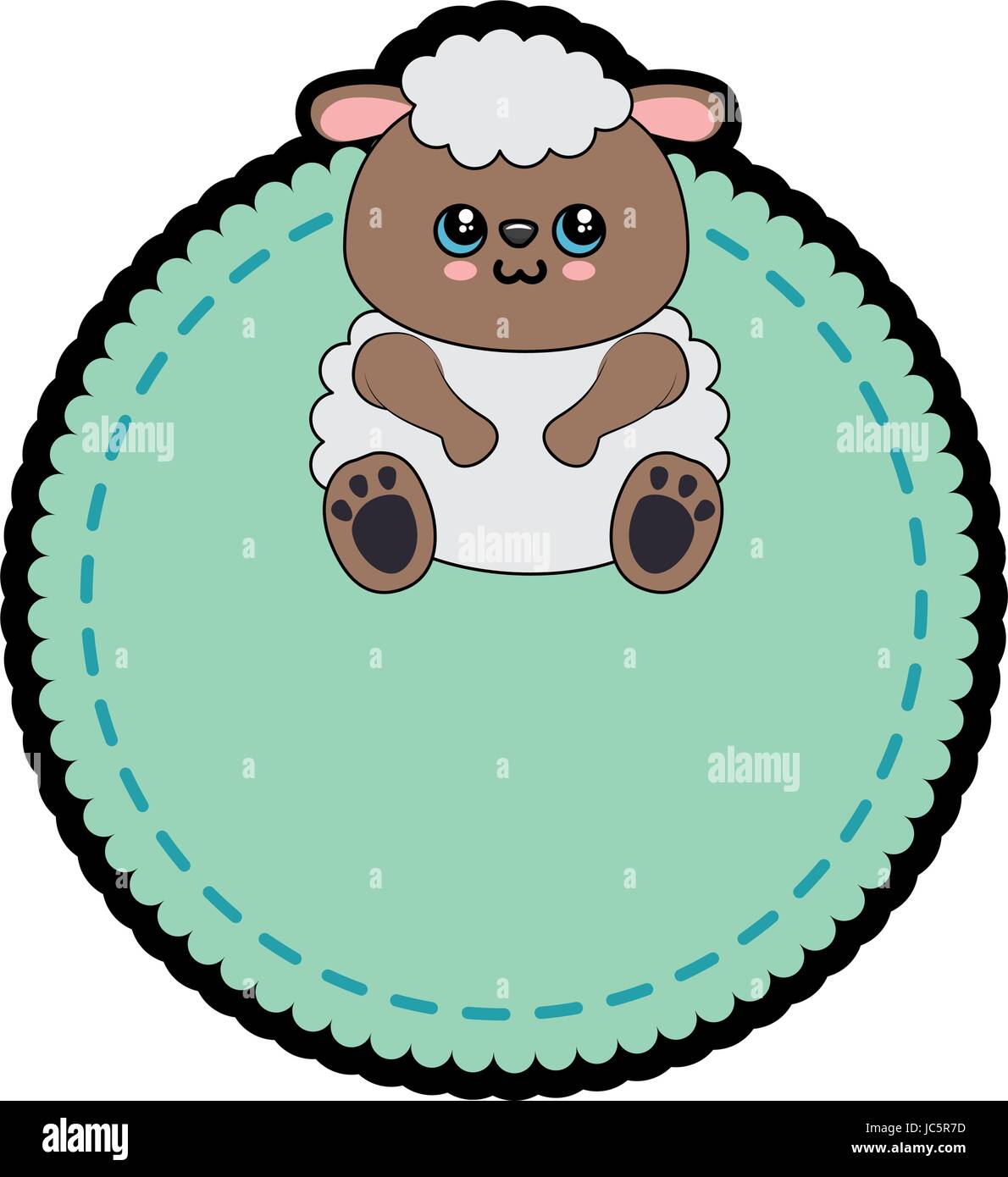 Sheep kawaii cartoon Stock Vector Image & Art - Alamy