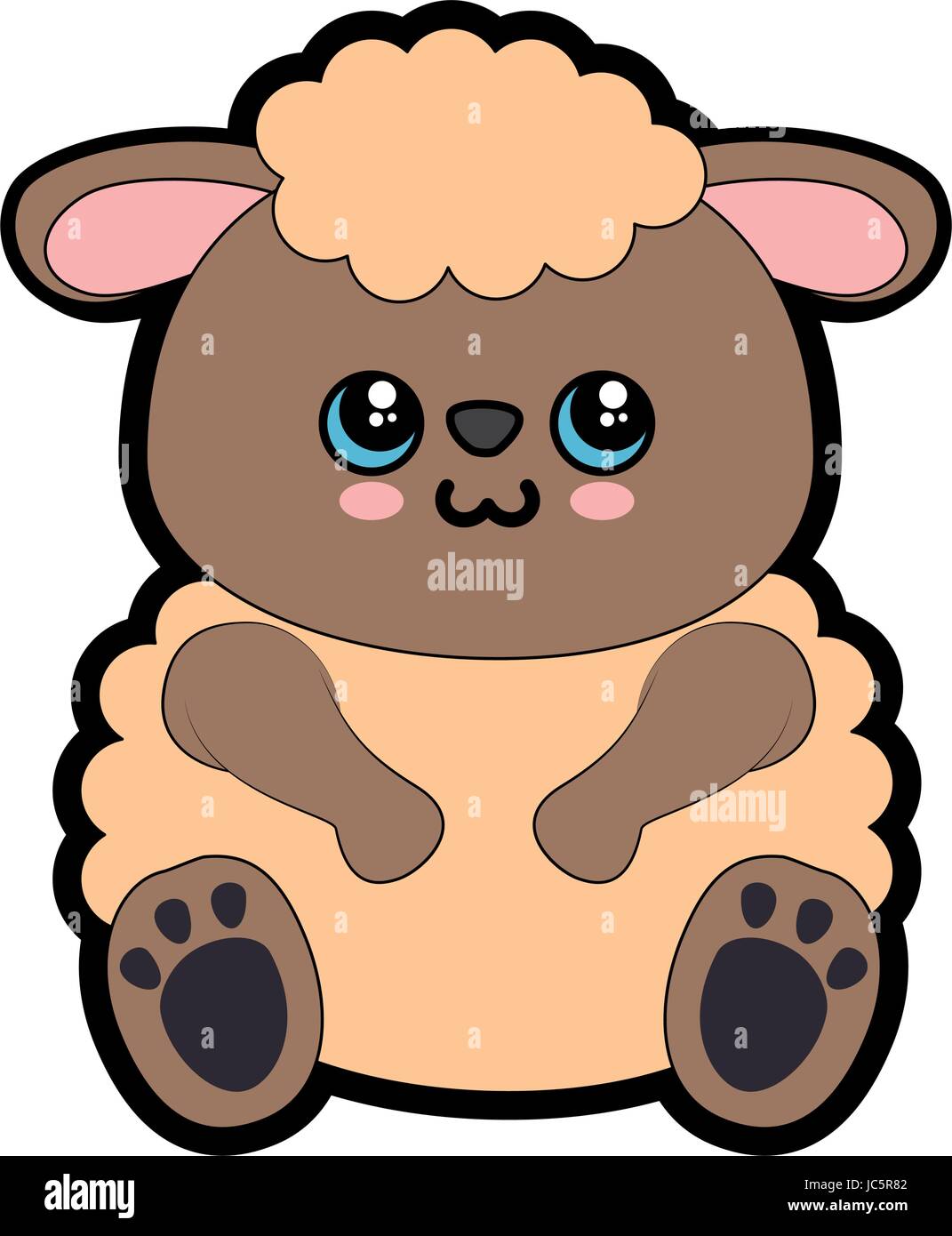 Sheep kawaii cartoon Stock Vector Image & Art Alamy