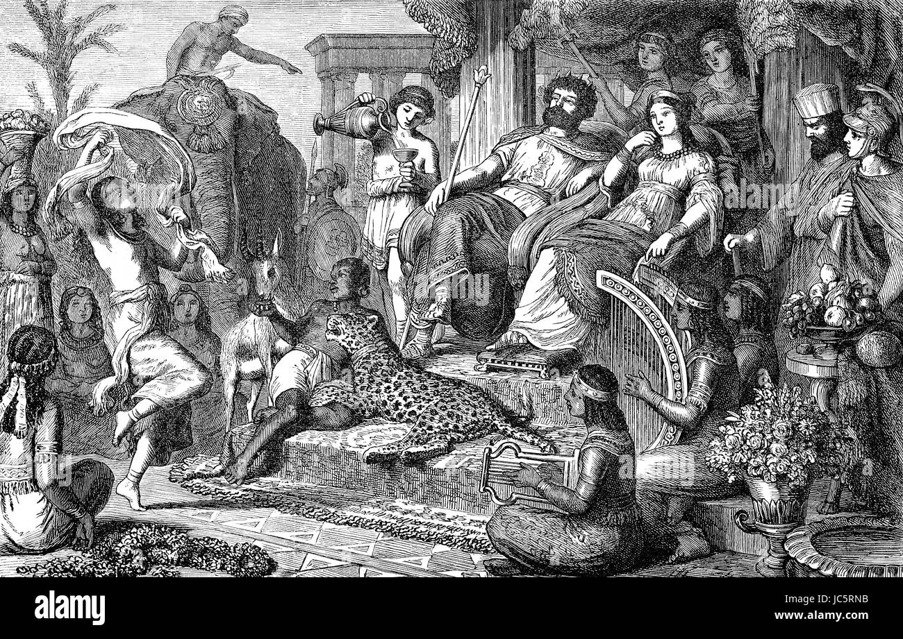 A royal court in the time after the death of Alexander the Great, Kingdom of Macedonia Stock Photo
