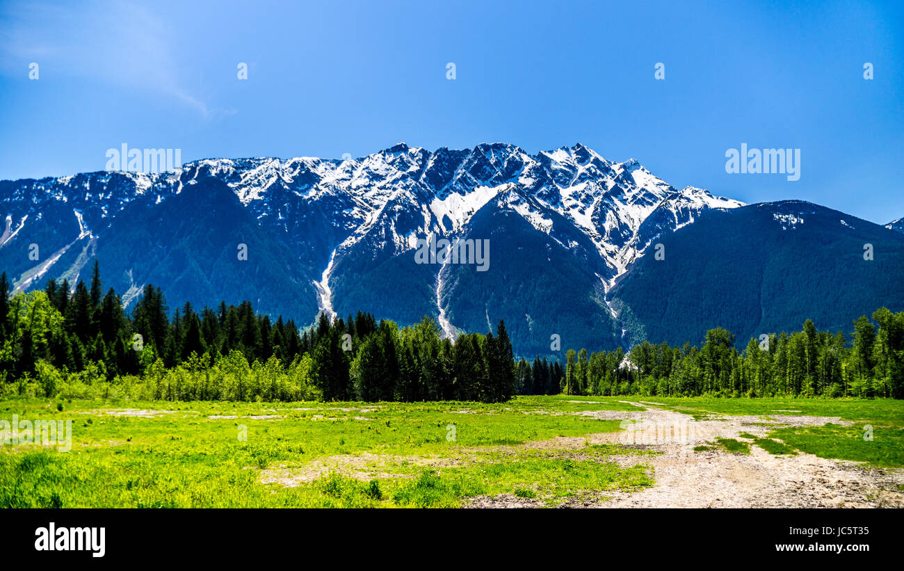 Mount Currie in the Coast Mountain Range outside Pemberton from Duffey