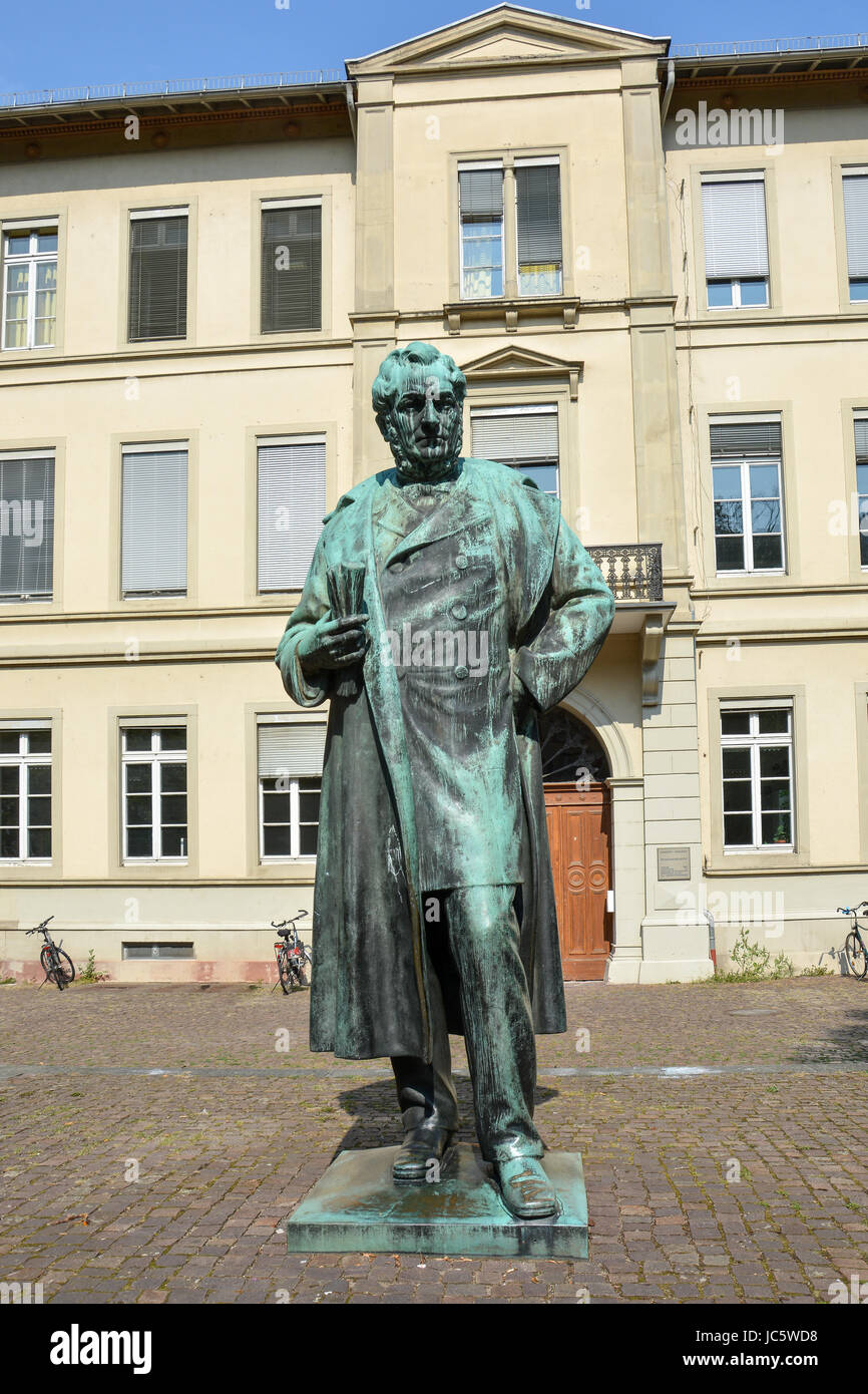 A statue of the famous Professor Robert Bunsen in Heidelberg Stock Photo