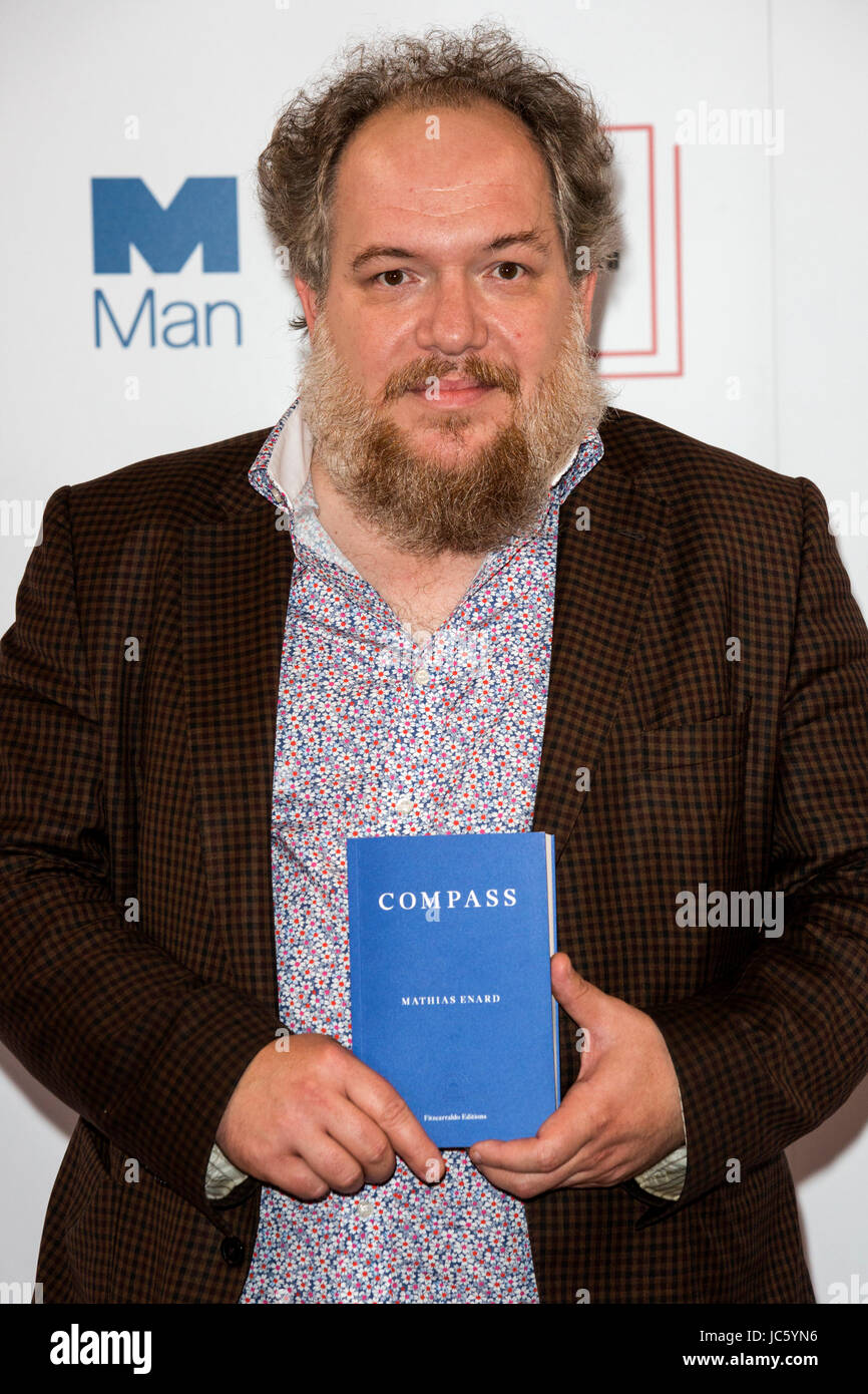 London, UK. 13 June 2017. Pictured French writer Mathias Enard with