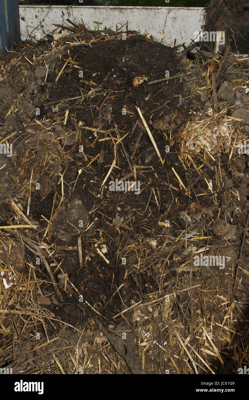 home made compost heap in a garden Stock Photo Alamy