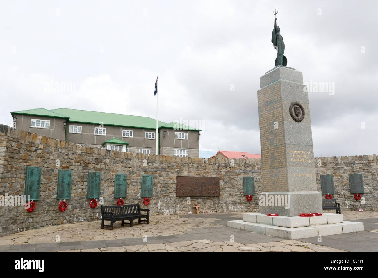 Liberation Memorial To Falklands War, Stanley, Falkland Islands Stock ...