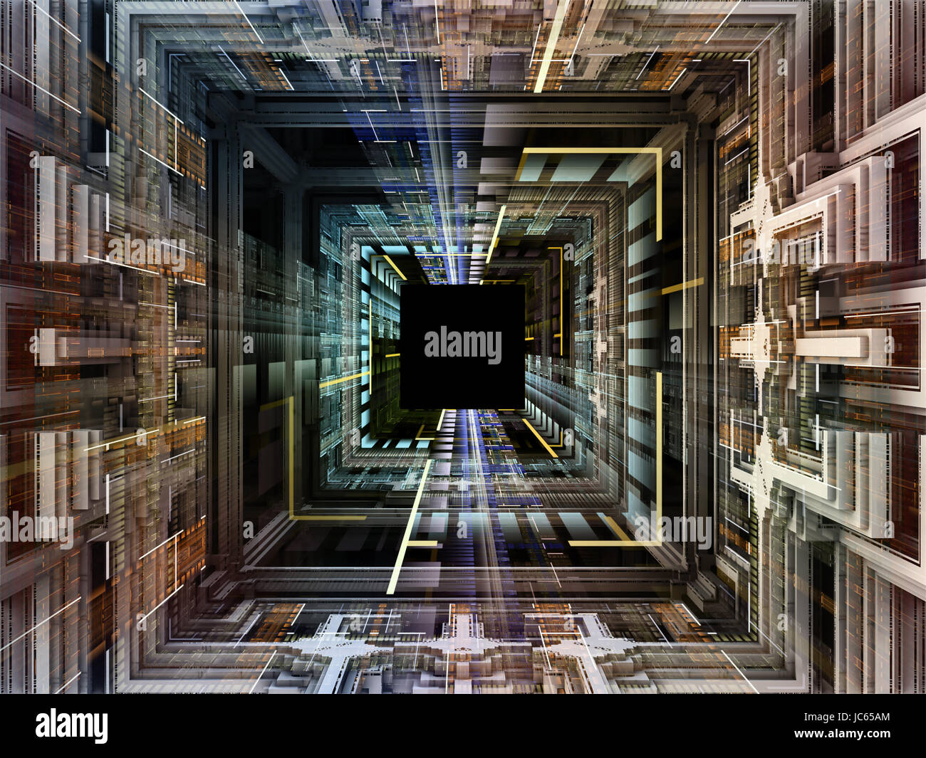 Matter Can Dream series. Abstract design made of fractal frames and ...