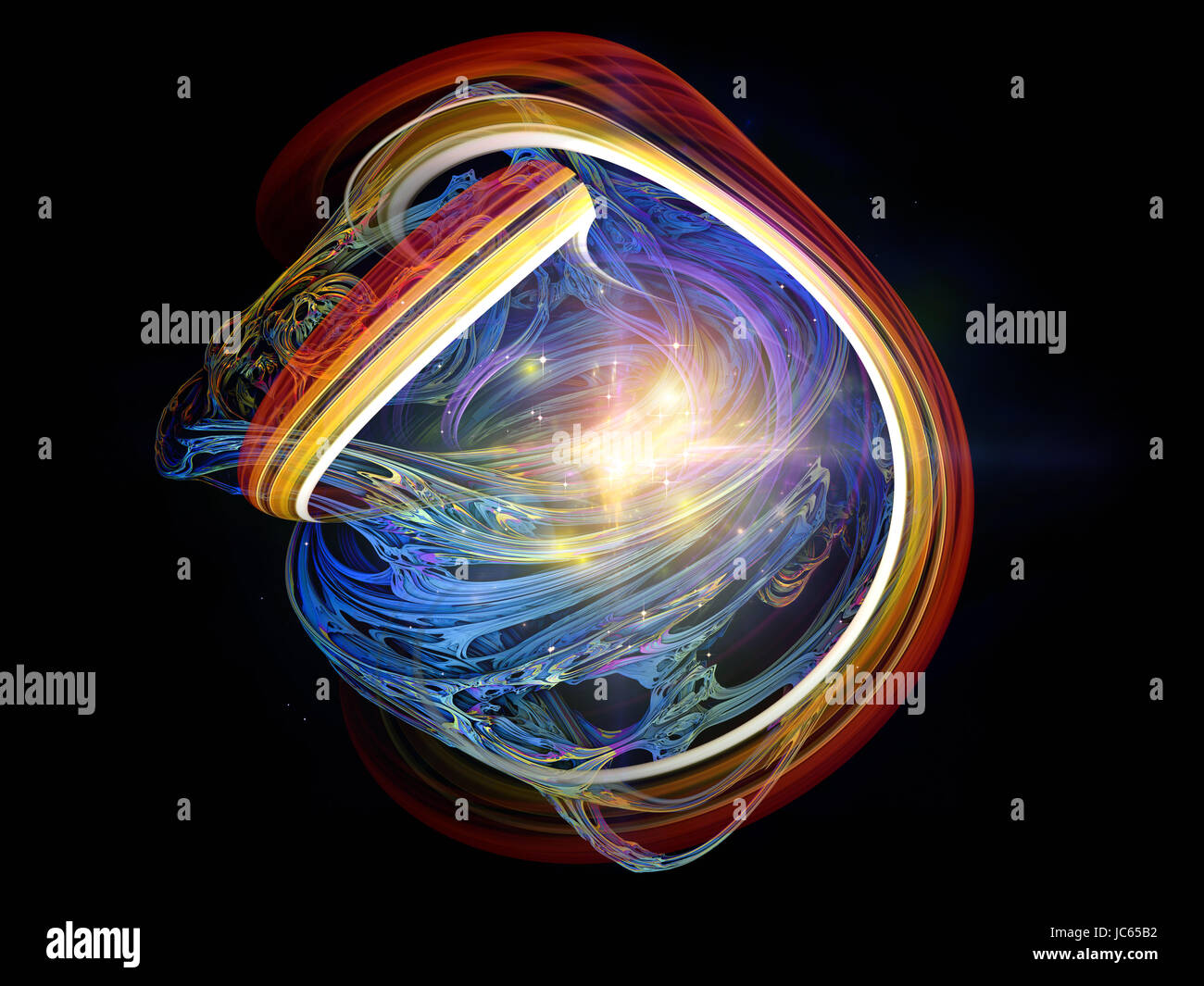 Conceptual Particle series. Design composed of fractal and conceptual ...
