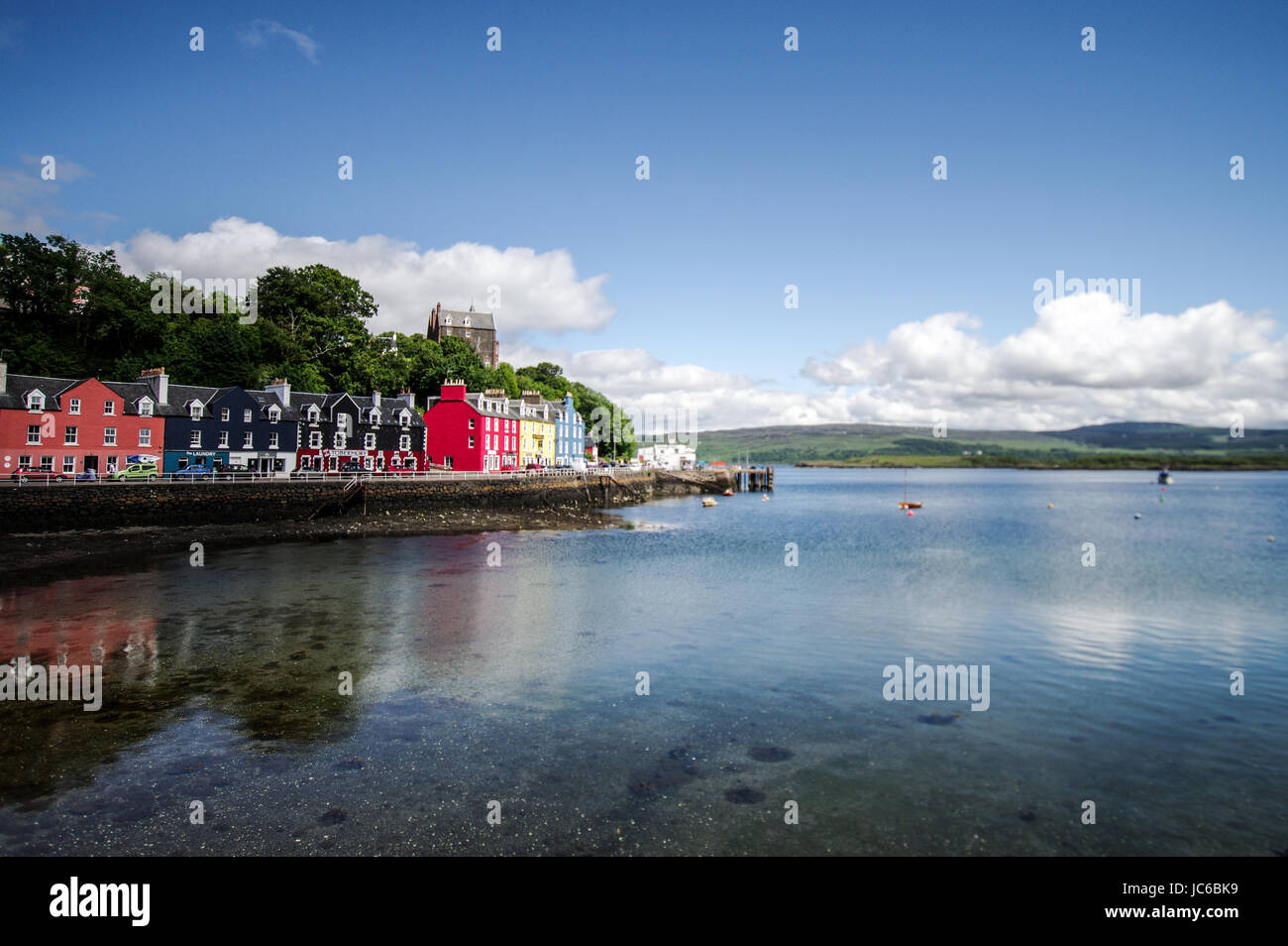 Seafront of Tobermory with its colourful houses Isle of Mull