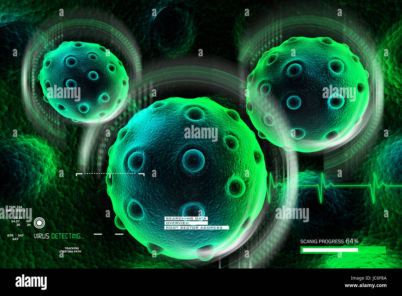 3d rendering of a virus Stock Photo - Alamy