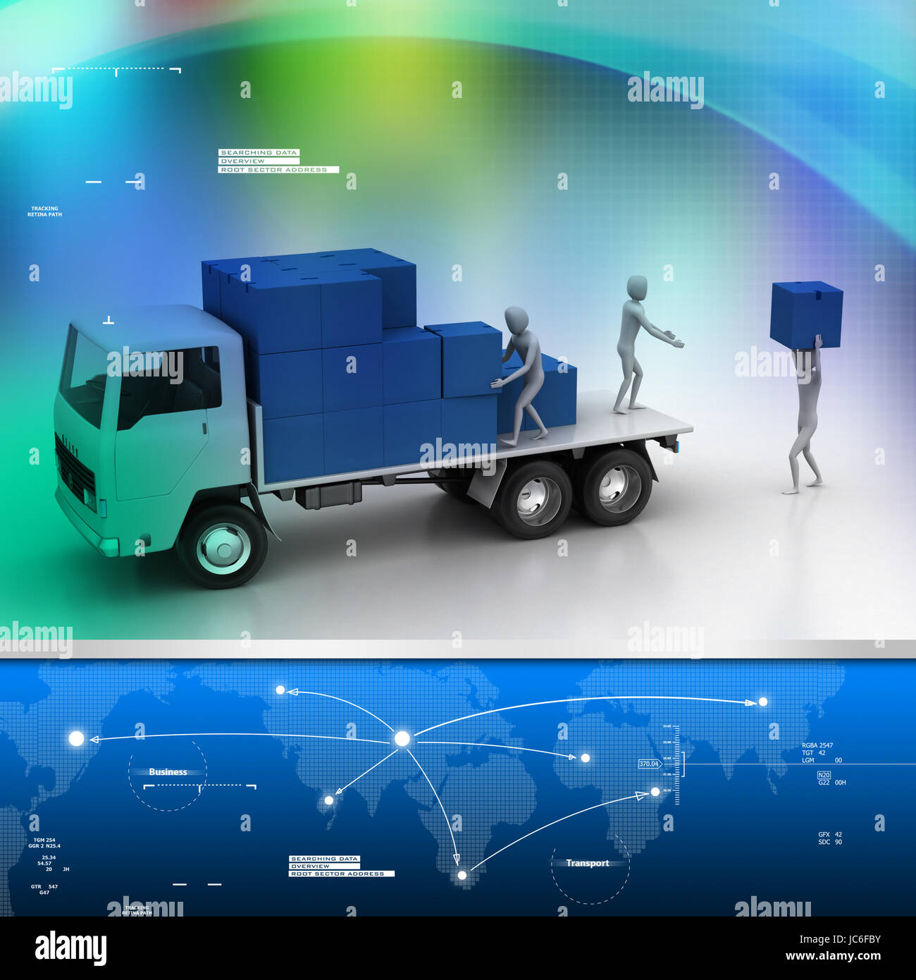 Transportation trucks in freight delivery Stock Photo Alamy